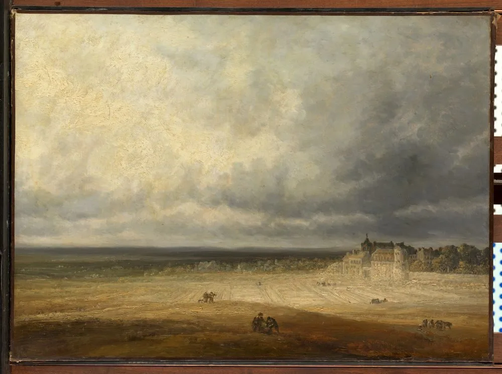 Landscape with a Plowed Field and a Village, Georges Michel