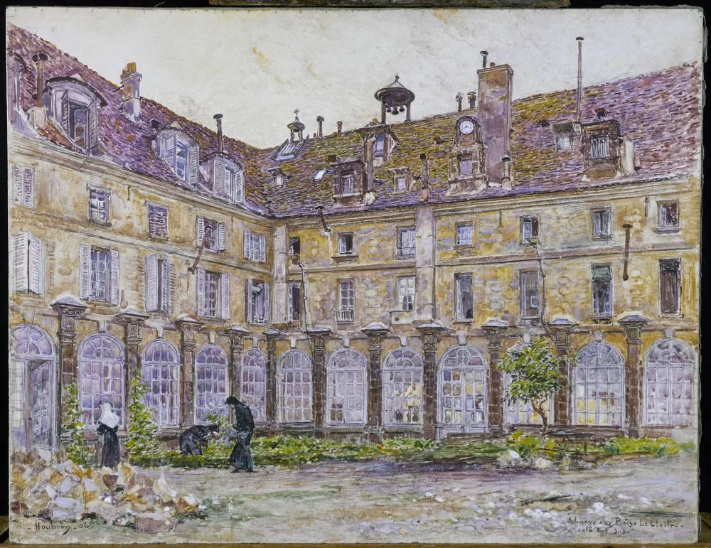 Le cloître de l’Abbaye-aux-Bois, rue de Sèvres, Frédéric Anatole Houbron