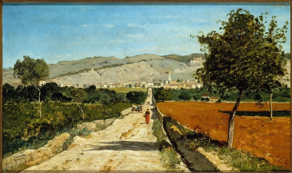Paysage de Provence. Vue de Saint-Saturnin-les-Apt., Paul Guigou