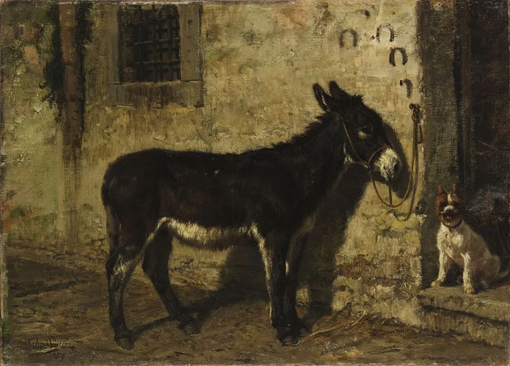 At the doorstep, Filippo Palizzi