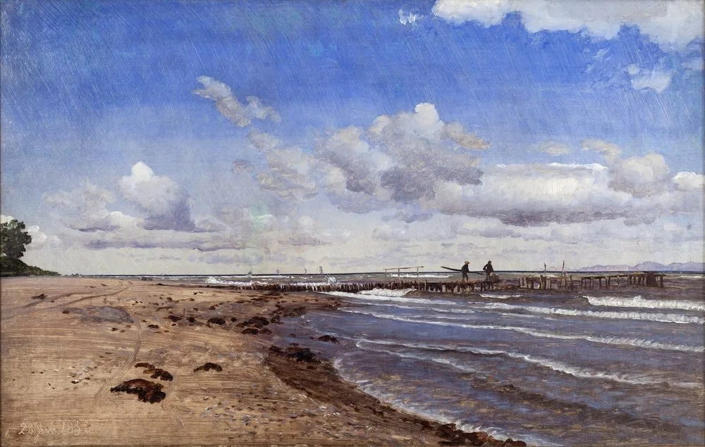 The Beach at Hellebæk, P. C. Skovgaard