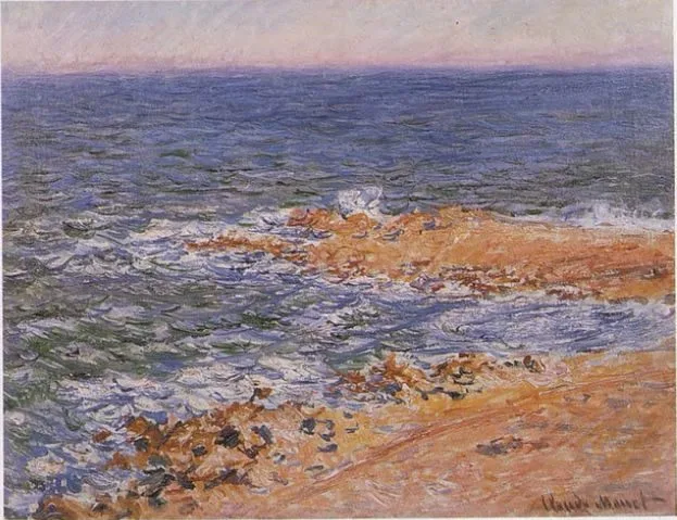 The Sea in Antibes, Claude Monet