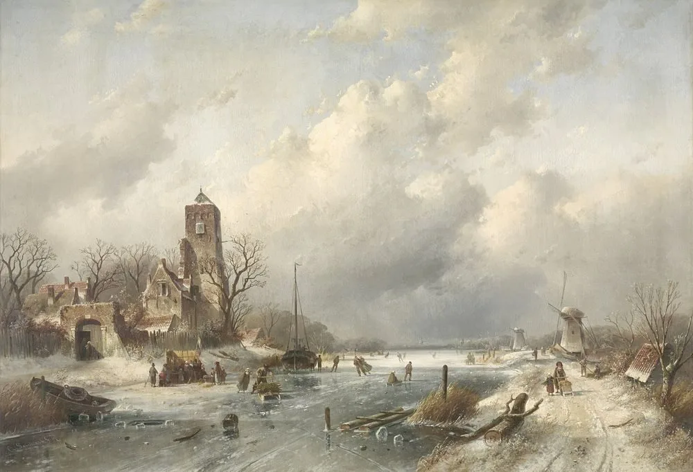 Winter Scene, Charles Leickert