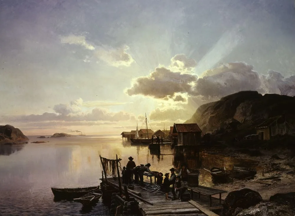 Fishing Village in Bohuslän, Johan Edvard Bergh