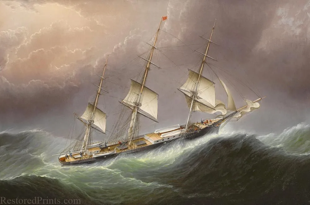 Flying Cloud in rough weather