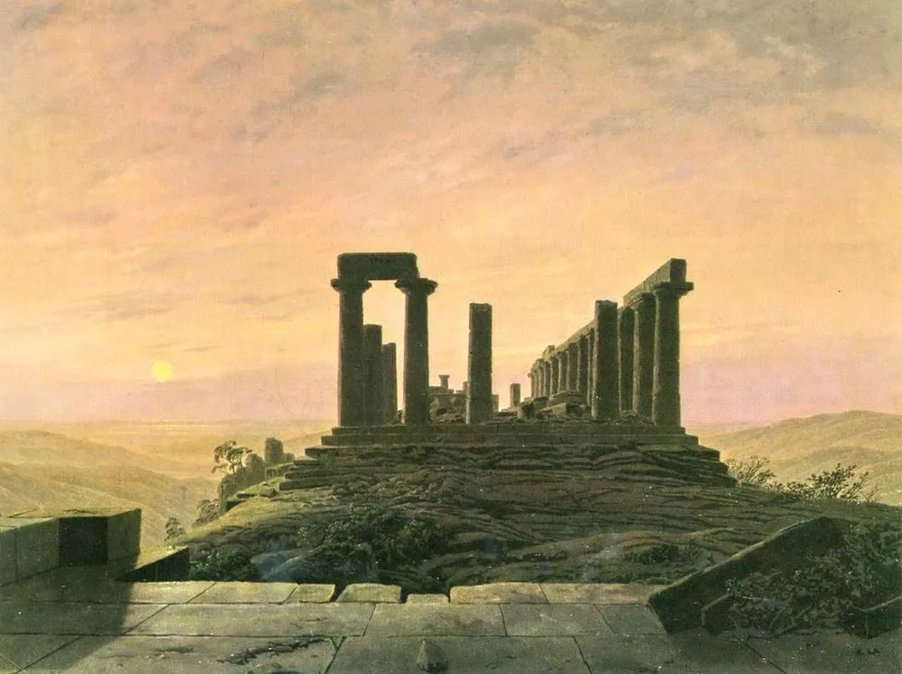 Temple of Juno in Agrigento, Caspar David Friedrich