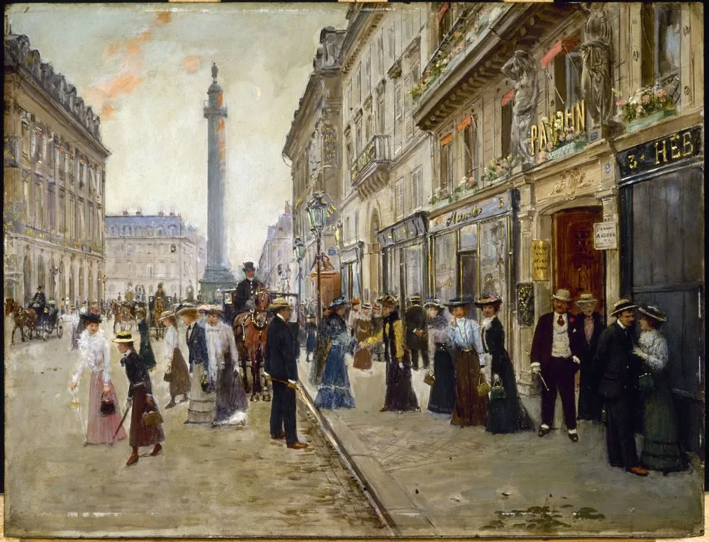 Sortie des ouvrières de la maison Paquin, Jean Béraud