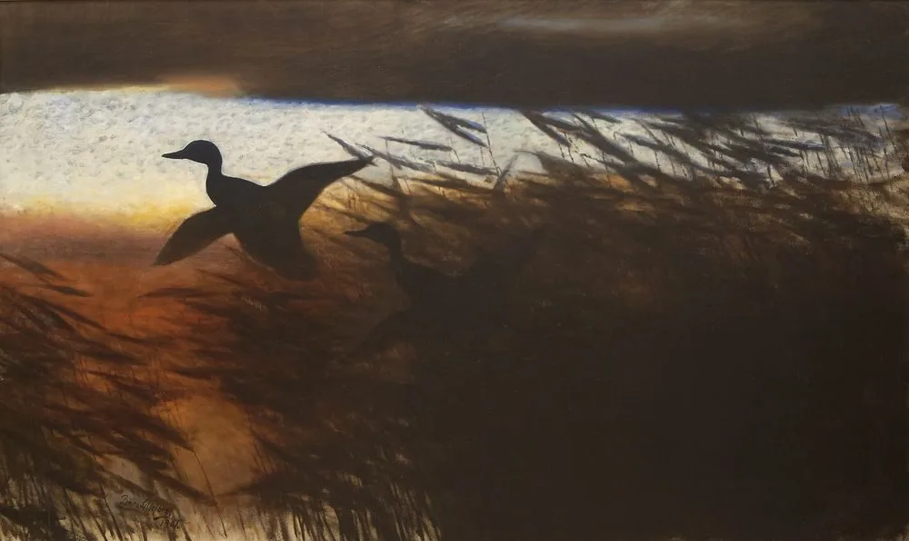 Summer Night Ducks Lifting, Bruno Liljefors