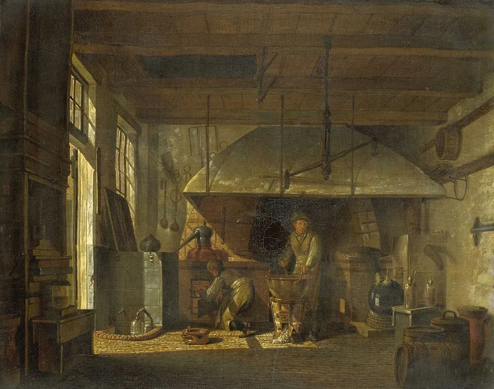 The Laboratory of A. d’Ailly near the Bulwark on the Zaagmolenpoort in Amsterdam, Johannes Jelgerhuis