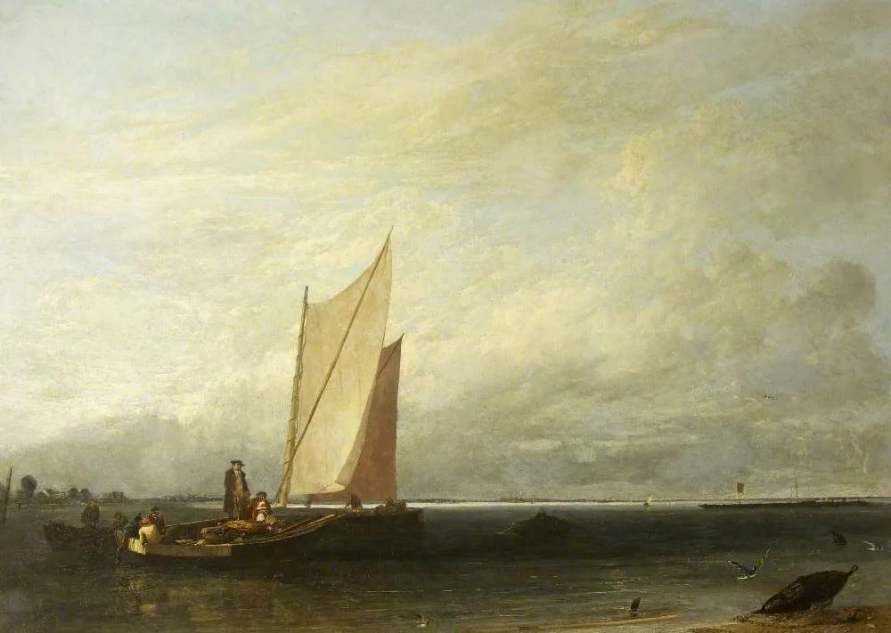 View of Southampton Water, Passage and Luggage Boats, Augustus Wall Callcott