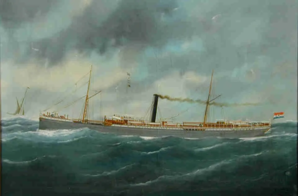 Het passagiersschip ss. Gedé van de Rotterdamsche Lloyd, Edmond Victor Charles Adam
