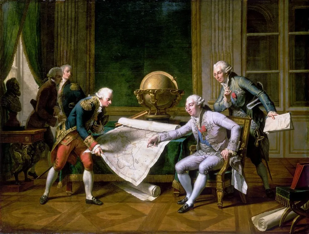 Louis XVI giving his instructions to Lapérouse on 29 June 1785, Nicolas-André Monsiau