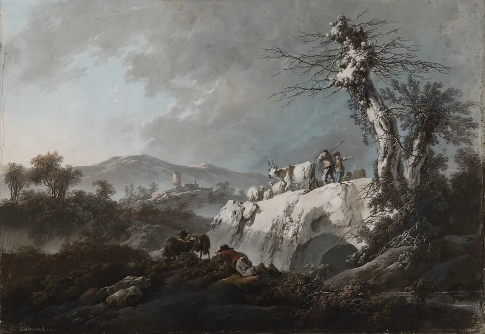 A Rocky Landscape, Jean-Baptiste Pillement