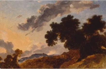 Mountain Landscape at Sunset, Jean-Honoré Fragonard