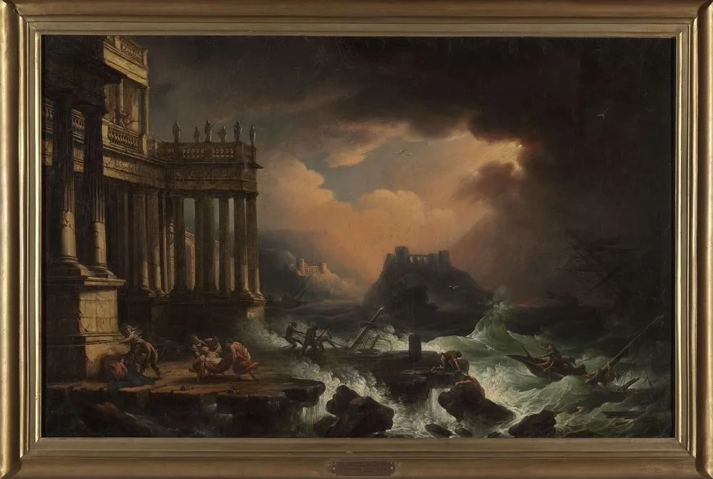 Saving castaways., Franciszek Ksawery Lampi
