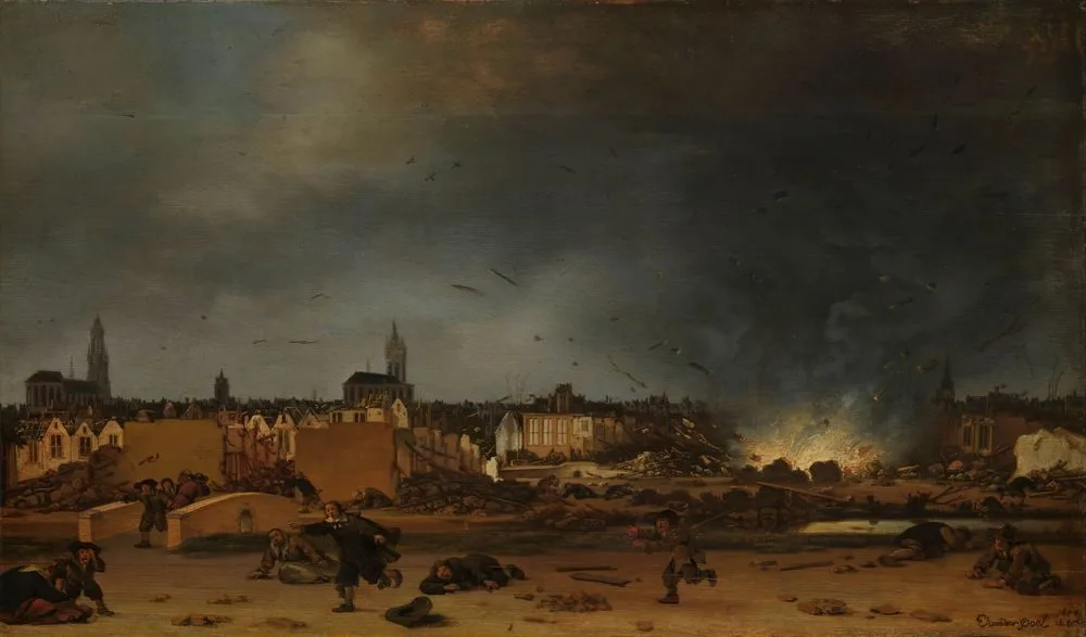 The explosion of the powder magazine in Delft, 12 October 1654, Egbert van der Poel