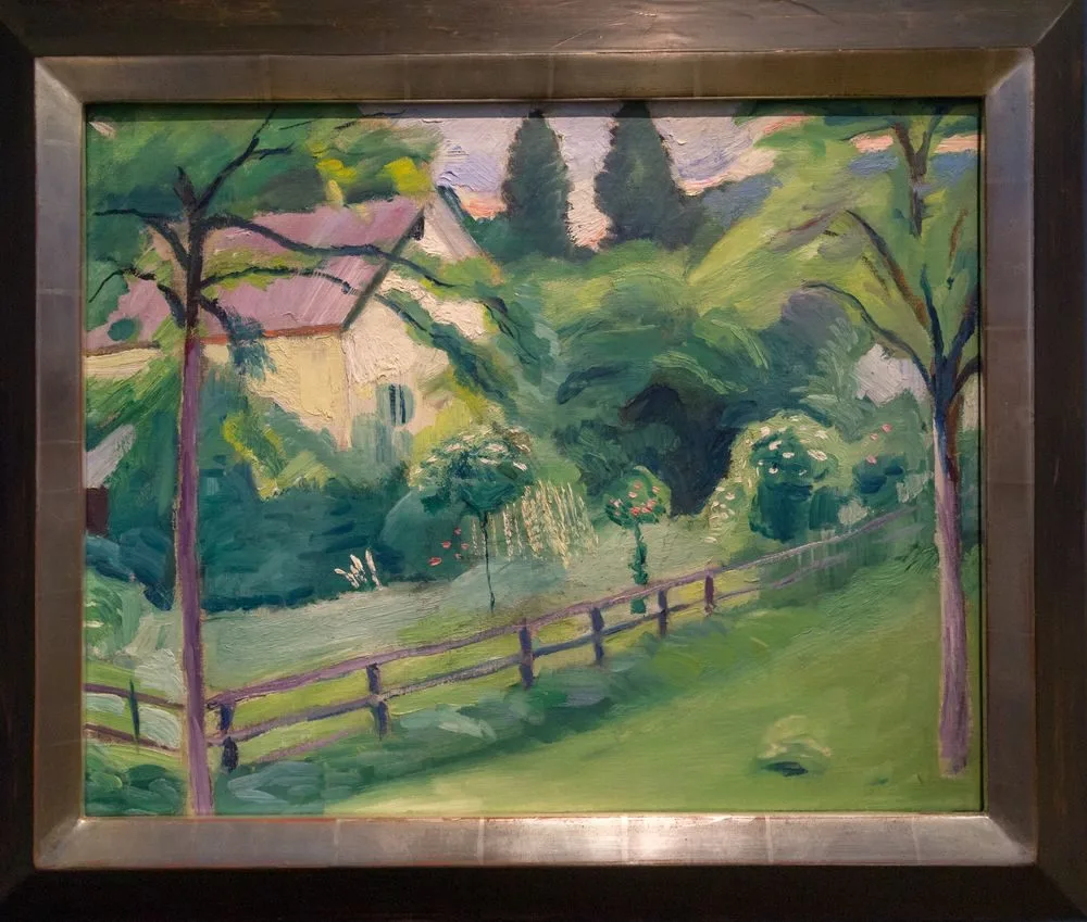 Landhaus mit Garten, August Macke
