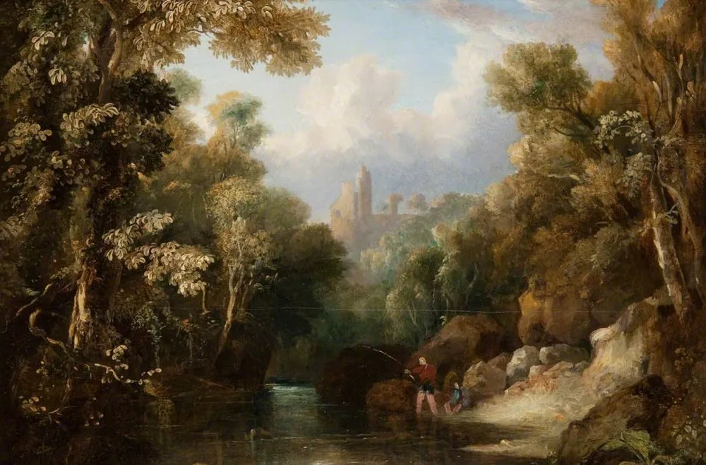 Rosslyn Castle from the Glen, John Thomson