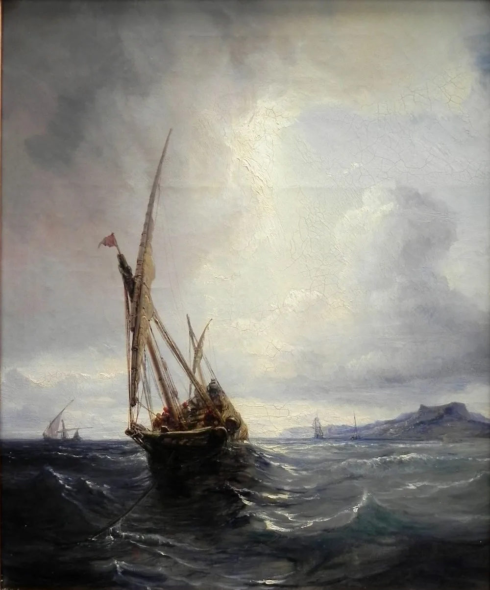 Smugglers’ Boat in the Bay of Biscay, Théodore Gudin