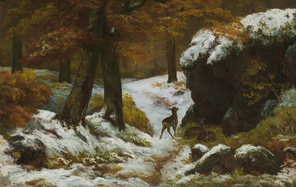 The Forest in Winter, Gustave Courbet