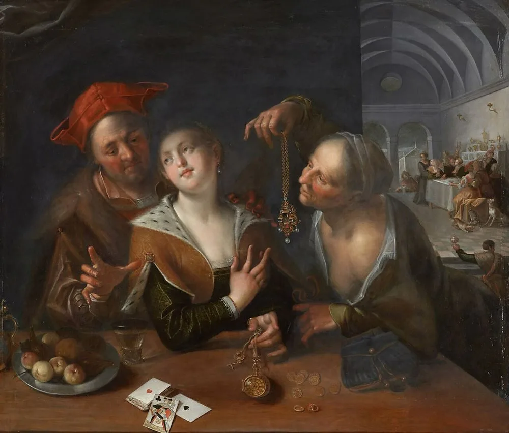 Couple Scene, Hans von Aachen