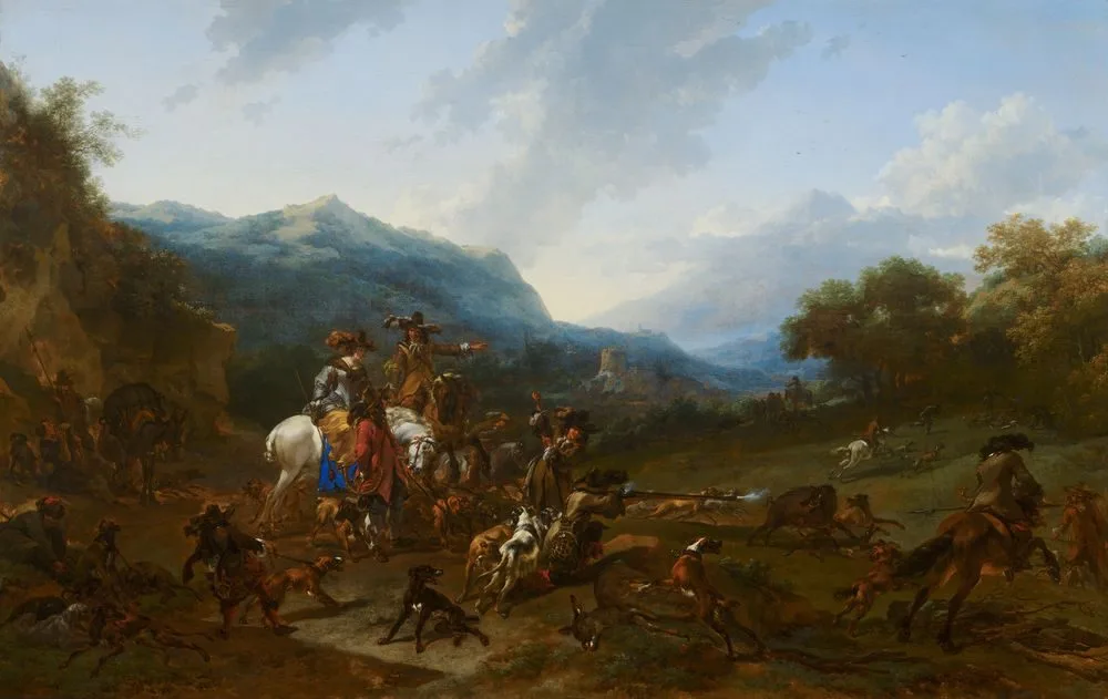 Wild boar hunt, Nicolaes Pieterszoon Berchem
