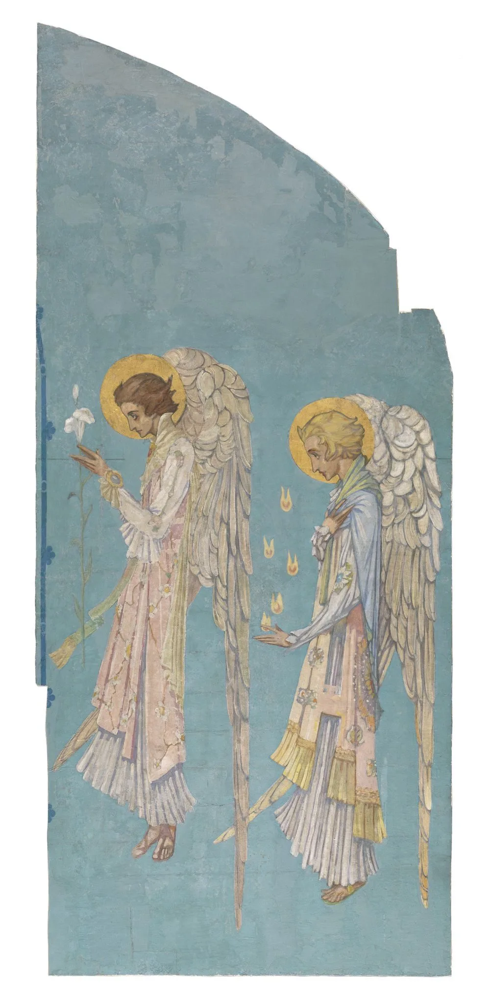 Two Winged Angels in Profile, Harry Clarke