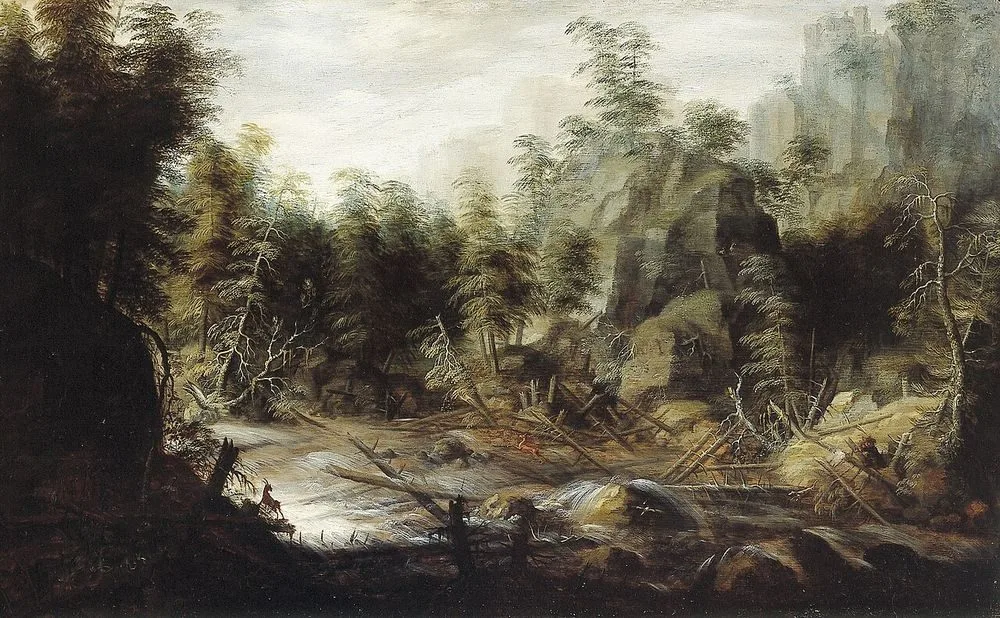 landscape with hunter, Jacob Savery