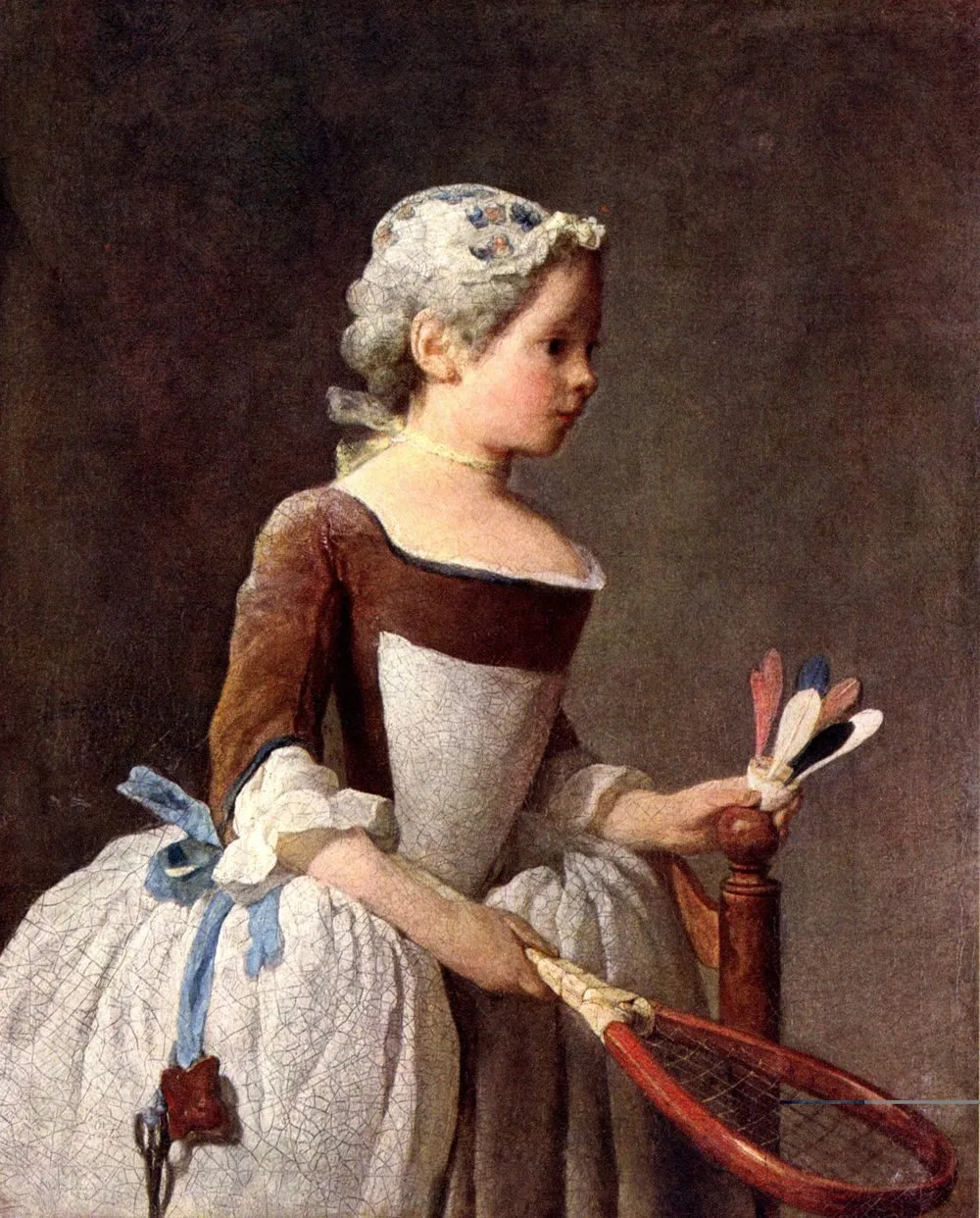 Girl with Racket and Shuttlecock, Jean-Baptiste-Siméon Chardin