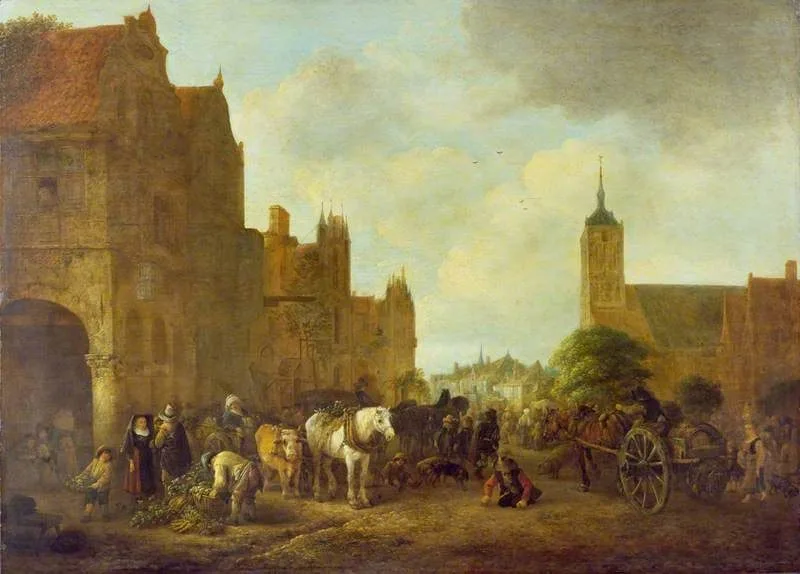 A Market Place, Isaac van Ostade