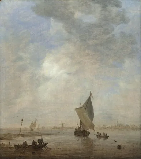 Fishermen hauling a Net, Jan van Goyen