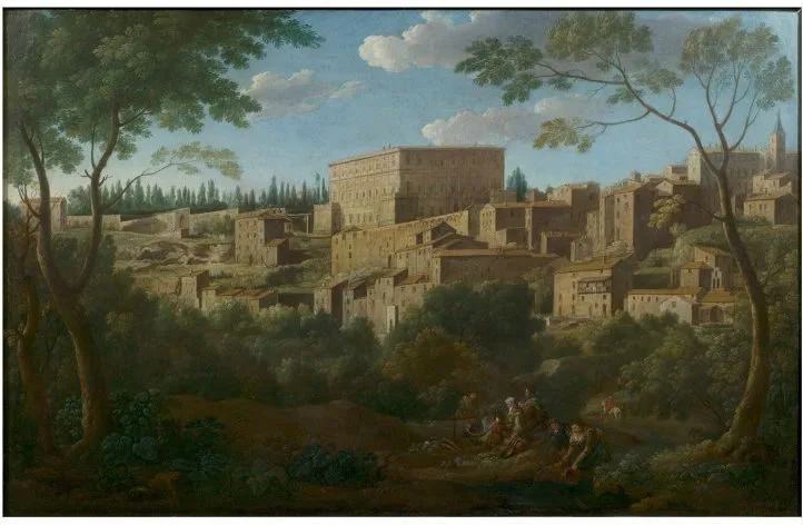 View of Tivoli, Hendrik Frans van Lint