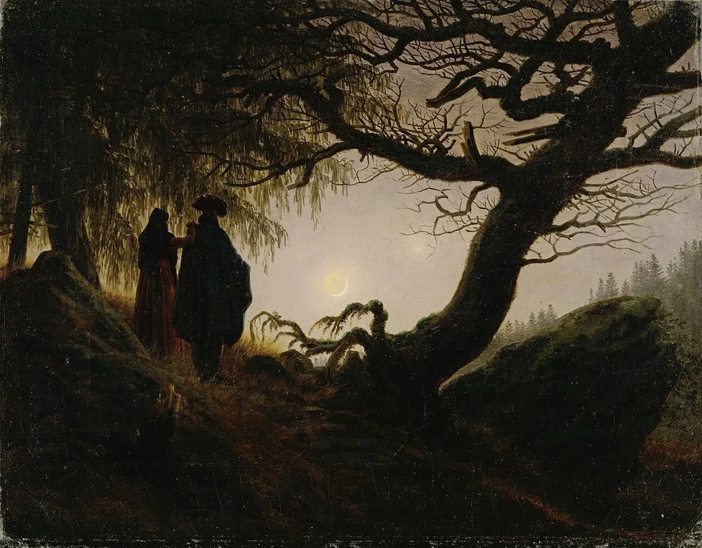 Man and Woman contemplating the moon, Caspar David Friedrich