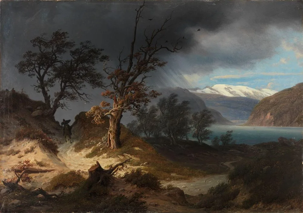 Stormy Landscape with a Rider, Thomas Fearnley