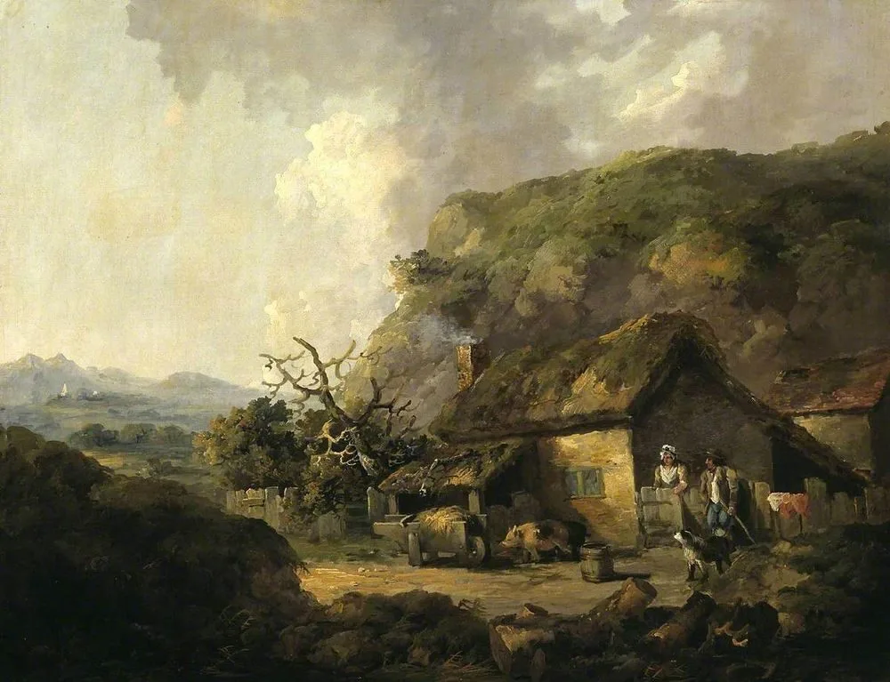 Cottage and Hilly Landscape, Thomas Hand