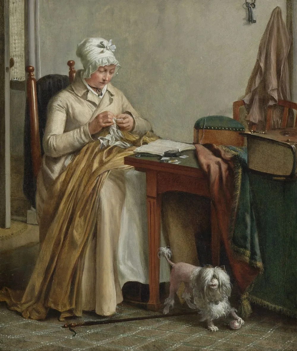 Interior with Woman Sewing, Wybrand Hendricks