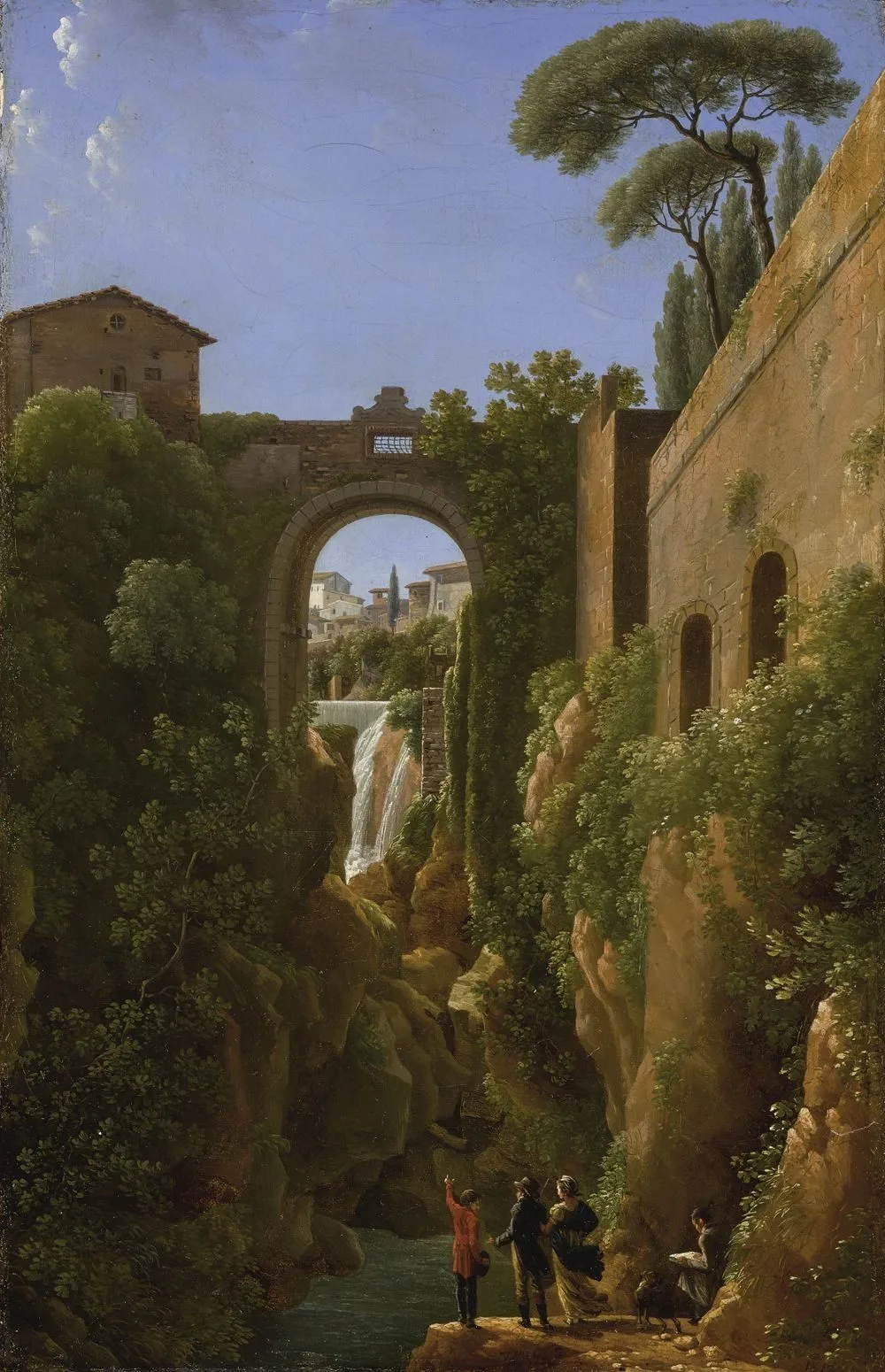 View of the Ponte Rocco, Tivoli, Jean-Joseph-Xavier Bidauld