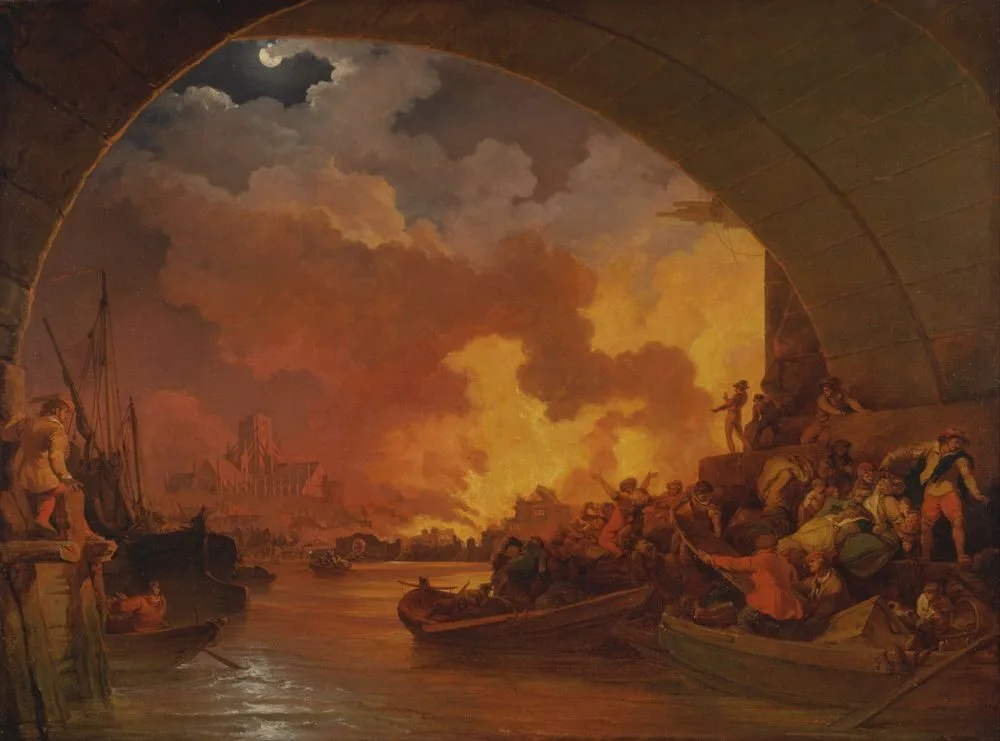 The Great Fire of London, Philip James de Loutherbourg