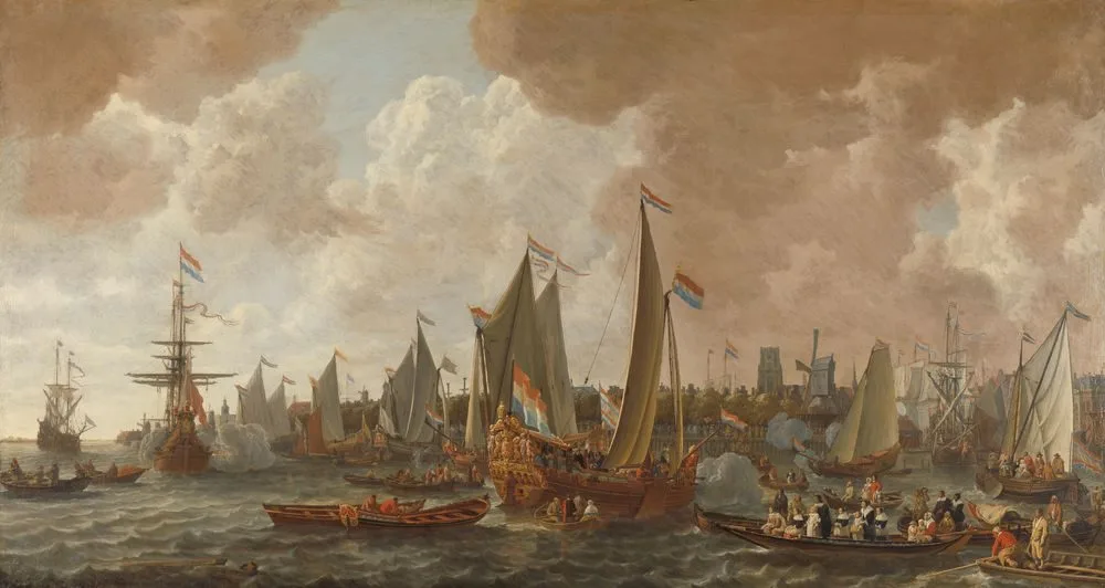 The arrival of King Charles II of England in Rotterdam, 24 May 1660, Lieve Verschuier