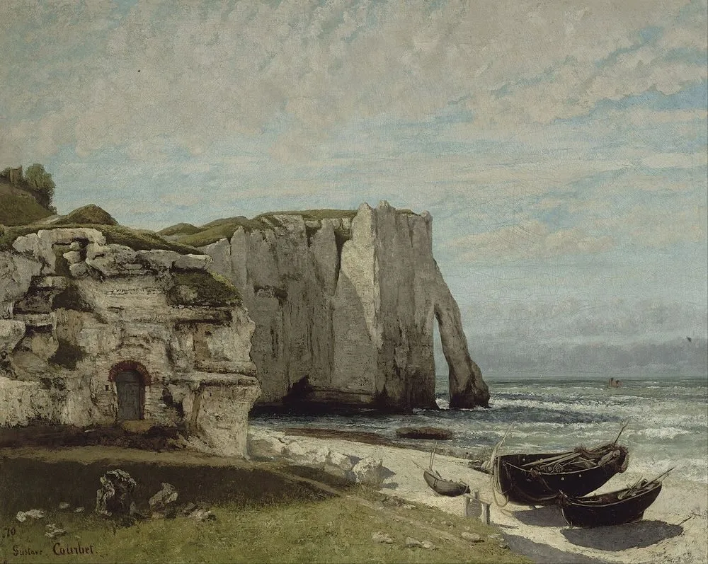 The Cliff at Étretat after a Storm, Gustave Courbet