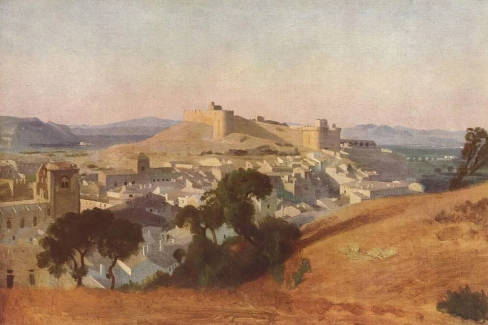 View of Villeneuve-lès-Avignon, Saint-André Castle, Prosper Marilhat