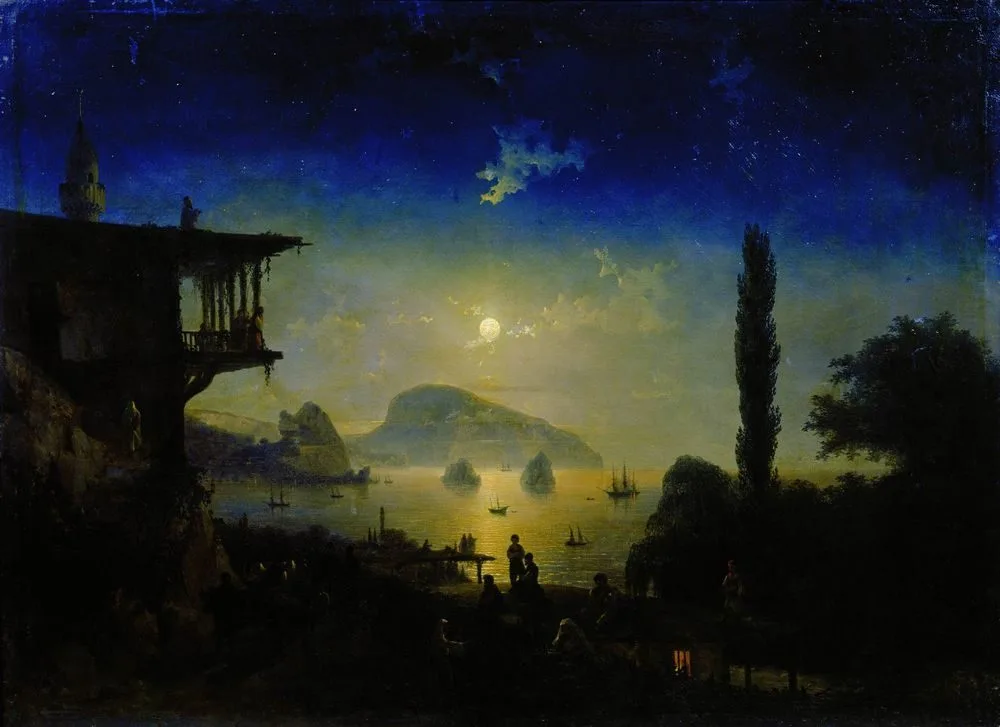 Moon night on the Crimea, Gurzuf, Ivan Aivazovsky