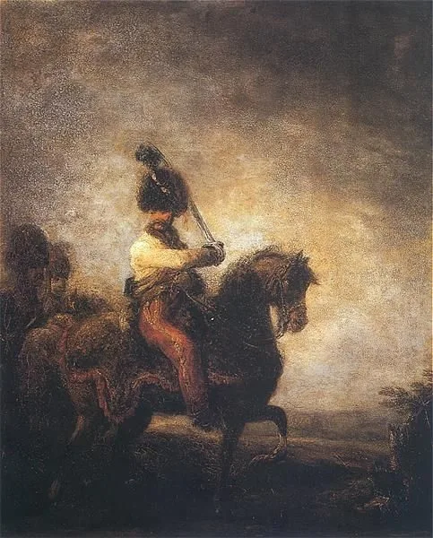 Uhlan on horseback