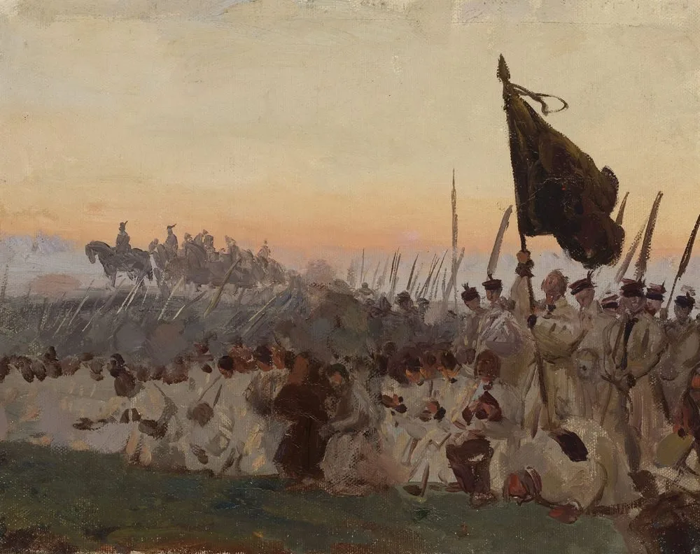 Scythemen, sketch for “Racławice”