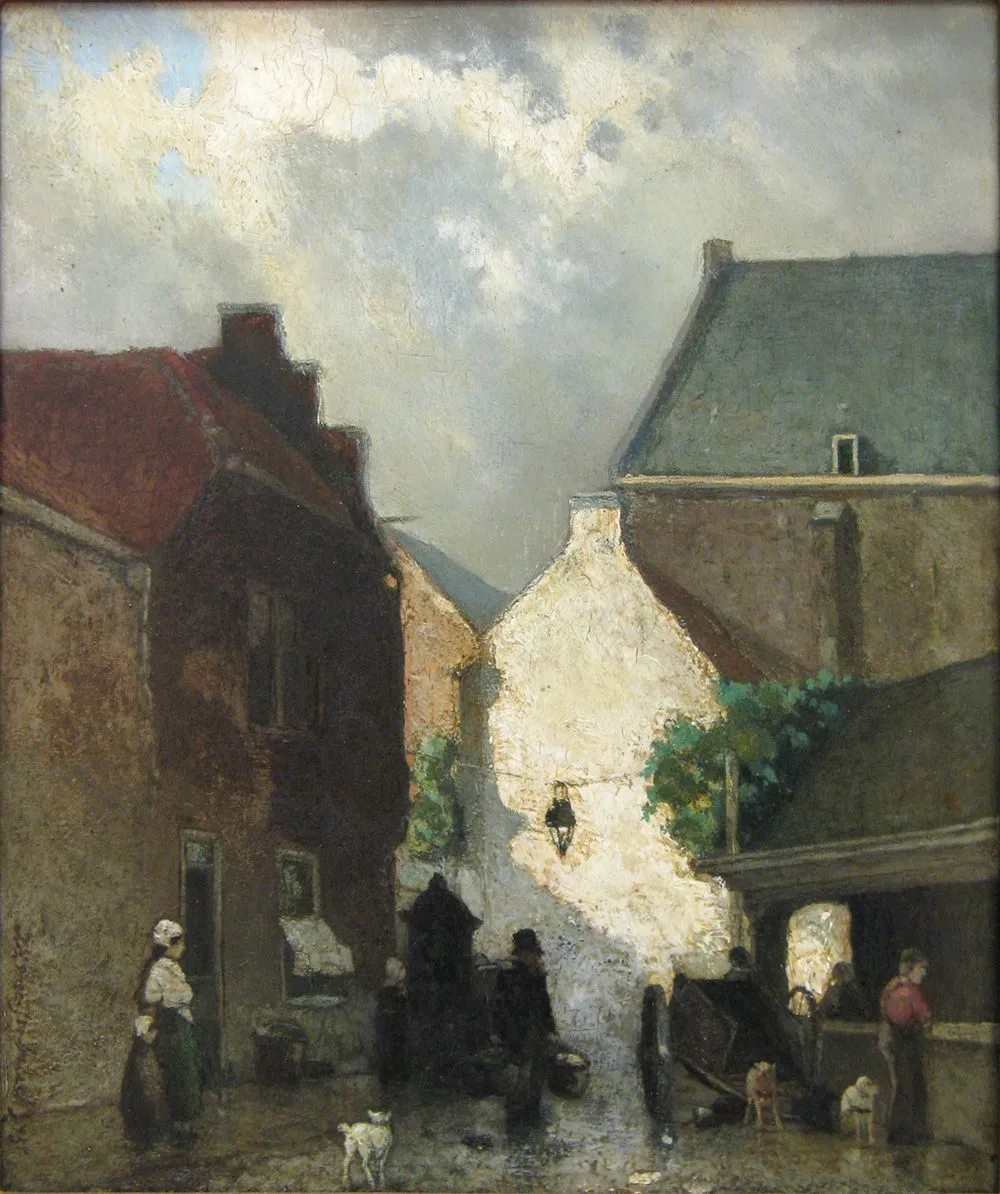 Fish market, The Hague, Johan Hendrik Weissenbruch