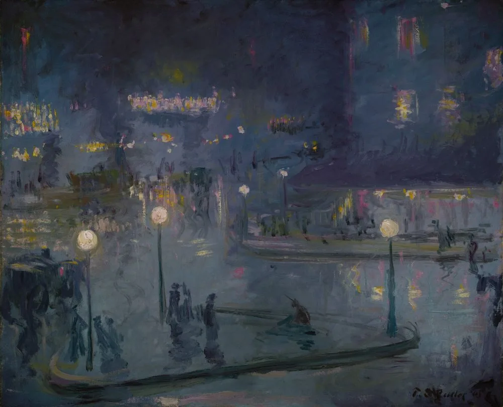 Place de Rome at Night, Theodore Earl Butler