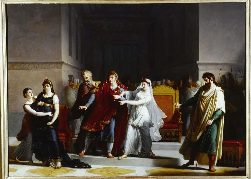 Dernière scène de la tragédie “Rodogune” au Théâtre-Français, Jacques Augustin Catherine Pajou