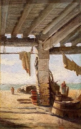 Josep Sugrañes Florit- El porxo del jardí- 3816, Josep Sugrañes Florit