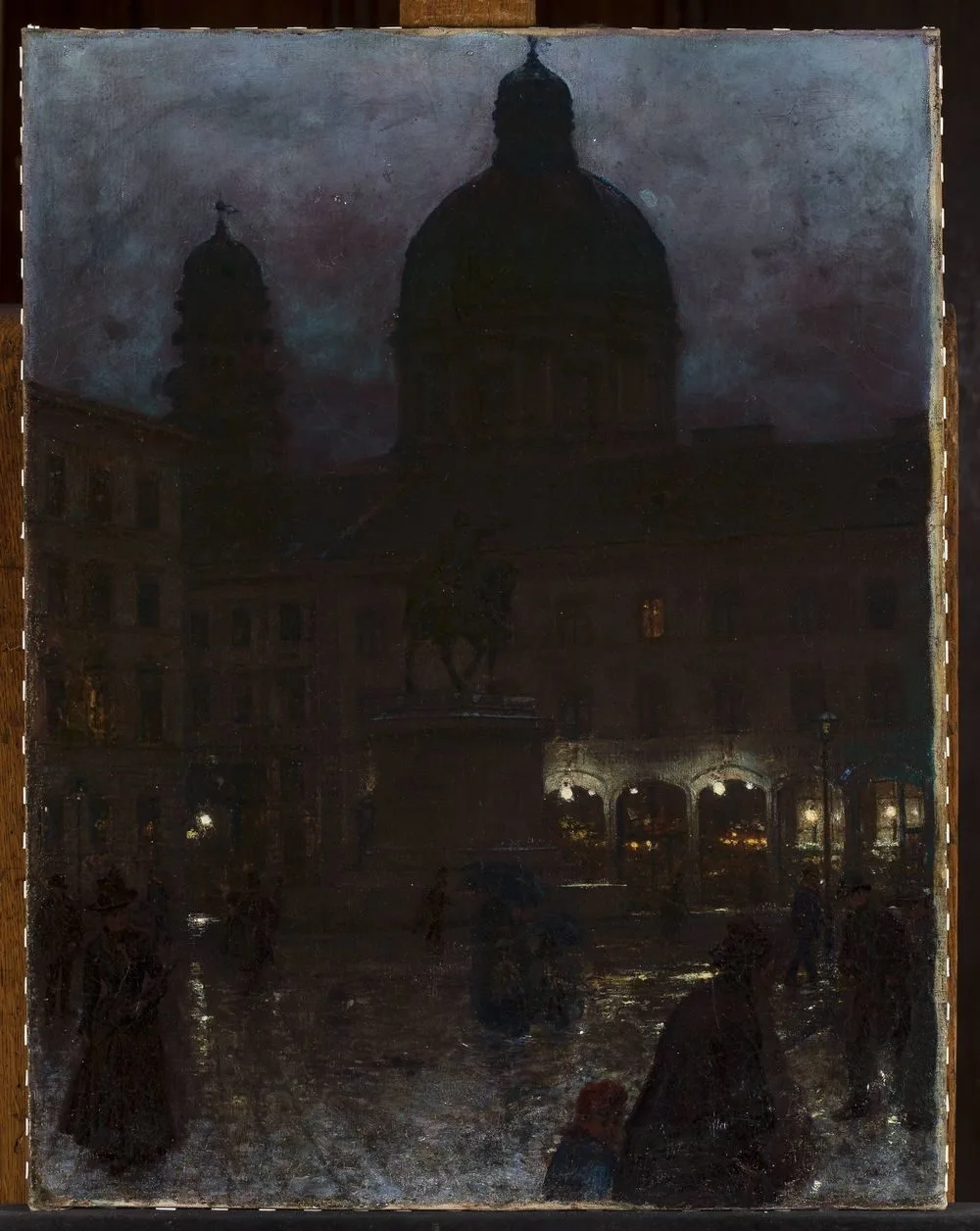 Wittelsbacher Square in Munich at night., Aleksander Gierymski