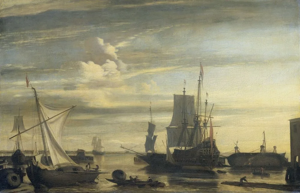 Harbor at Sunset, Jan Claesz Rietschoof